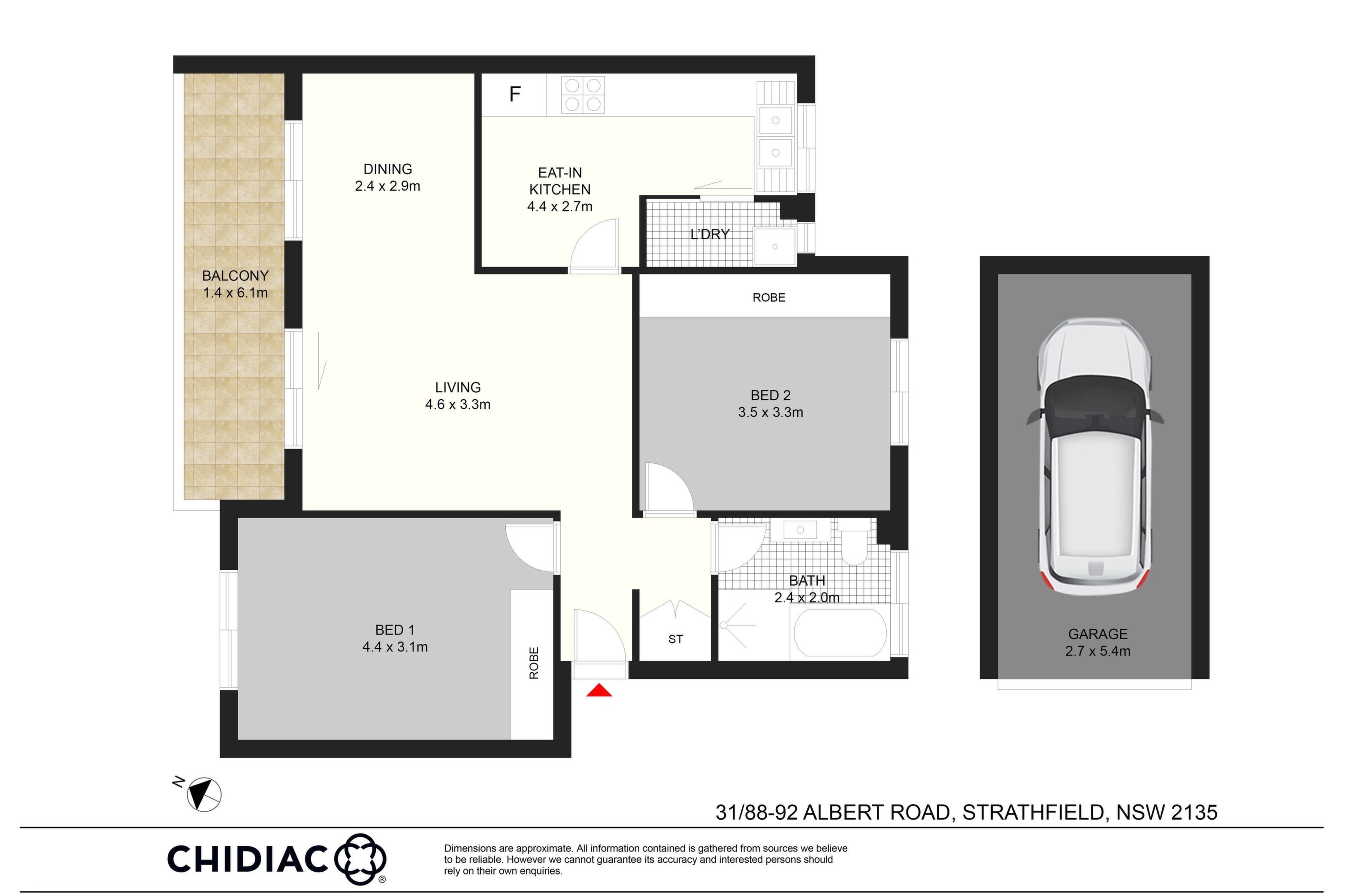 31/88-92 Albert Road, Strathfield Sold by Chidiac Realty - floorplan