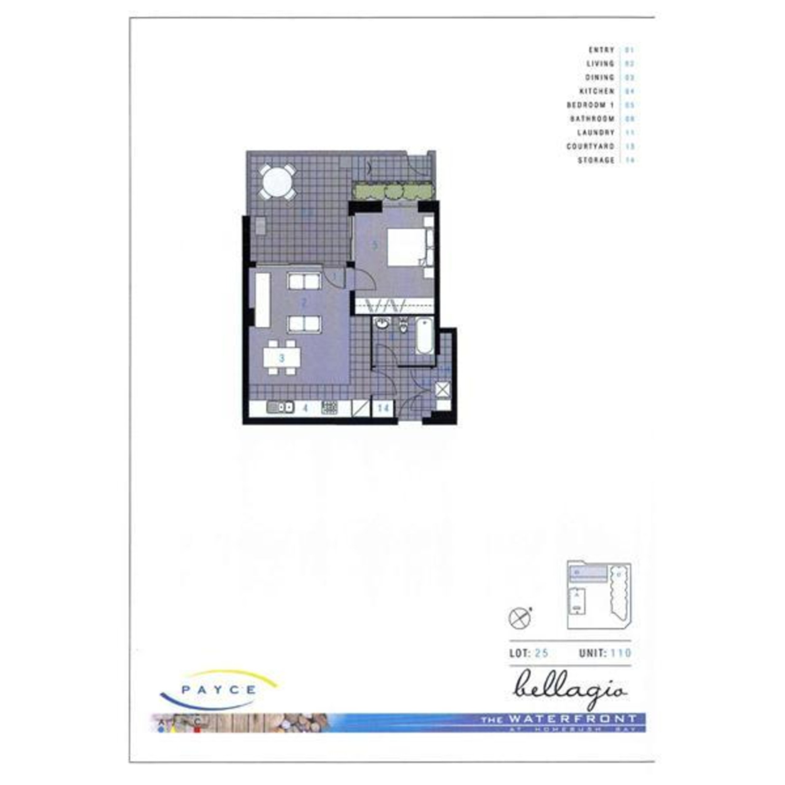 110/14 Marine Parade, Wentworth Point Leased by Chidiac Realty - floorplan