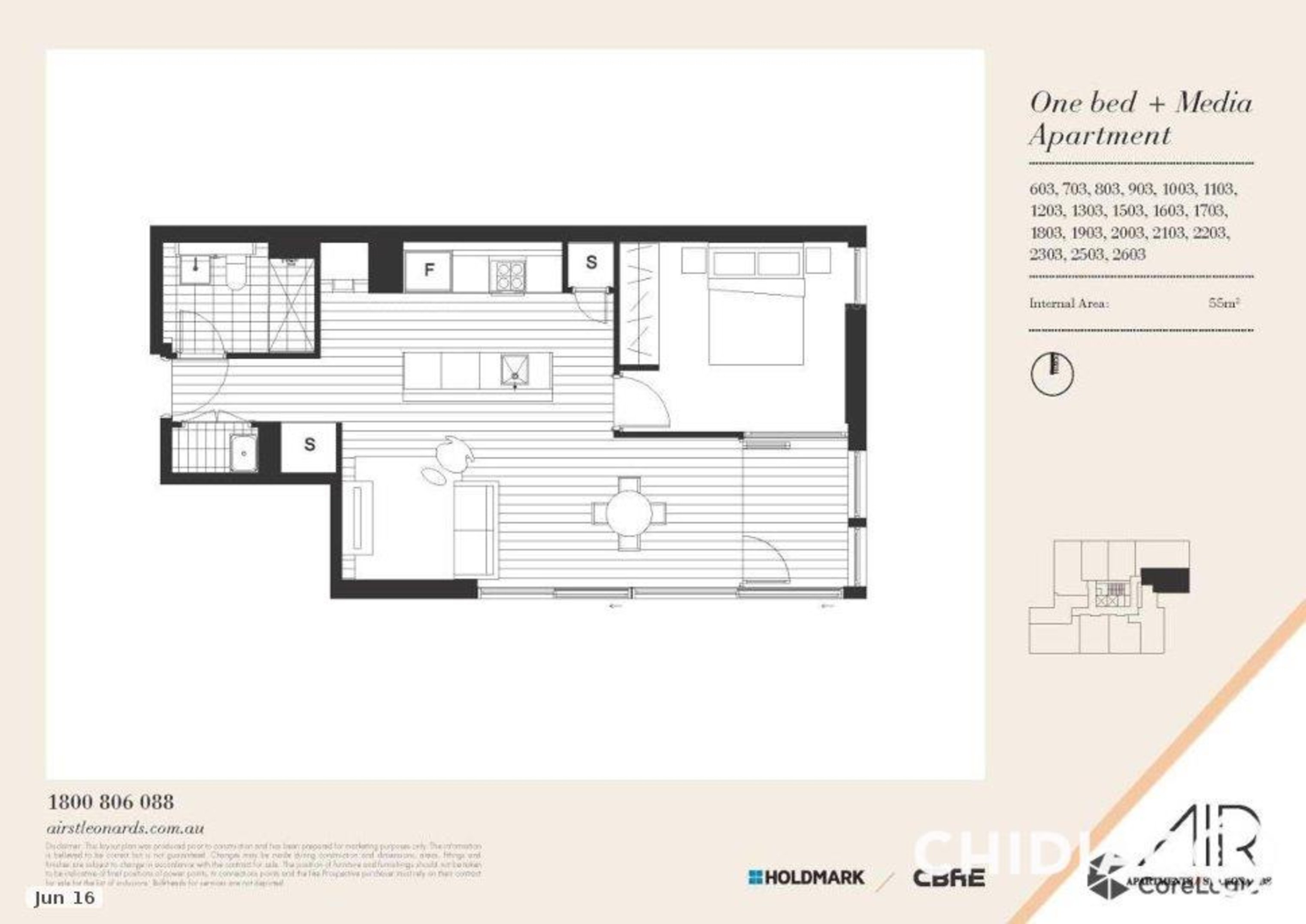 1403/10 Atchison Street, St Leonards Leased by Chidiac Realty - floorplan