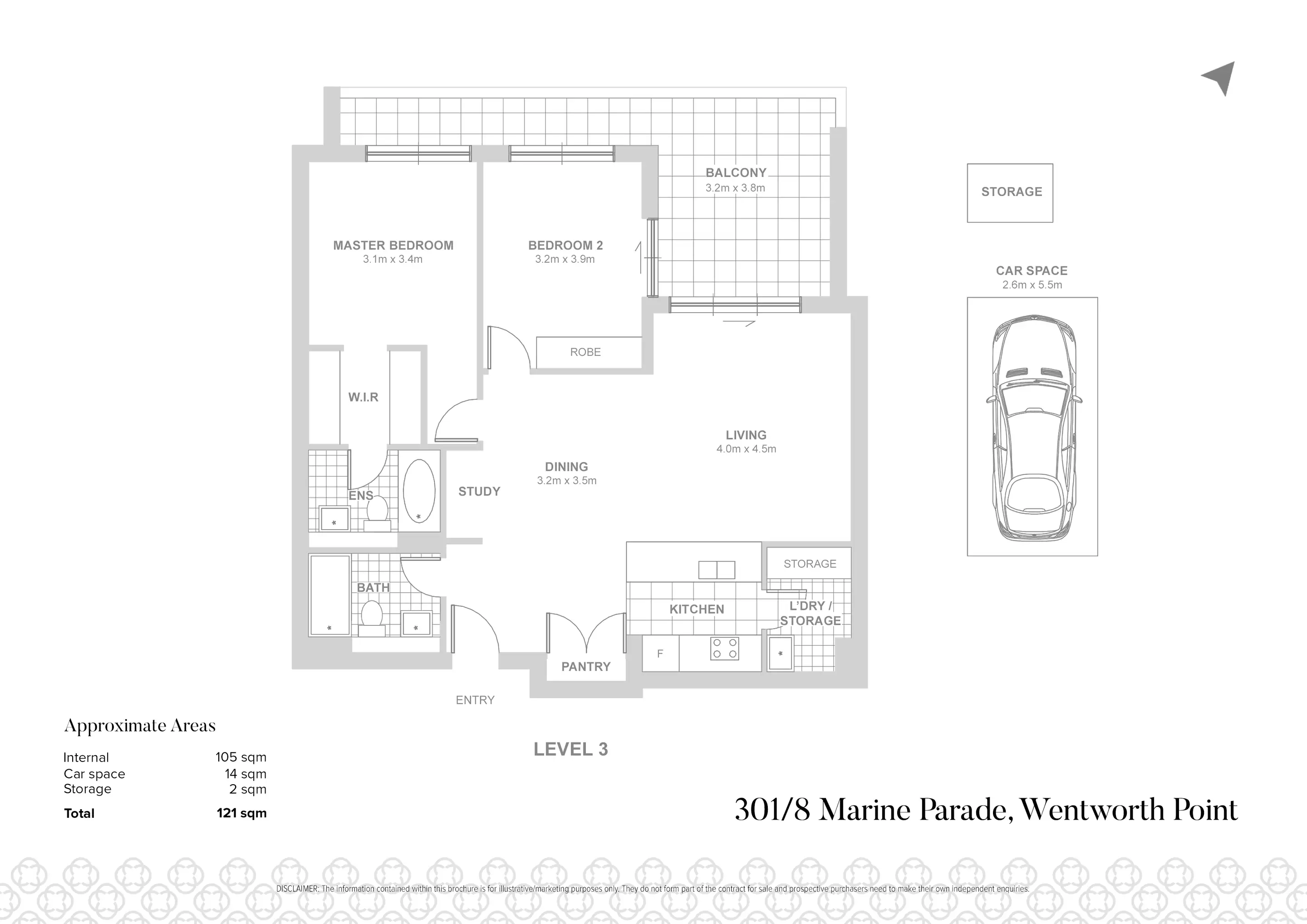 301/8 Marine Parade, Wentworth Point Leased by Chidiac Realty - floorplan
