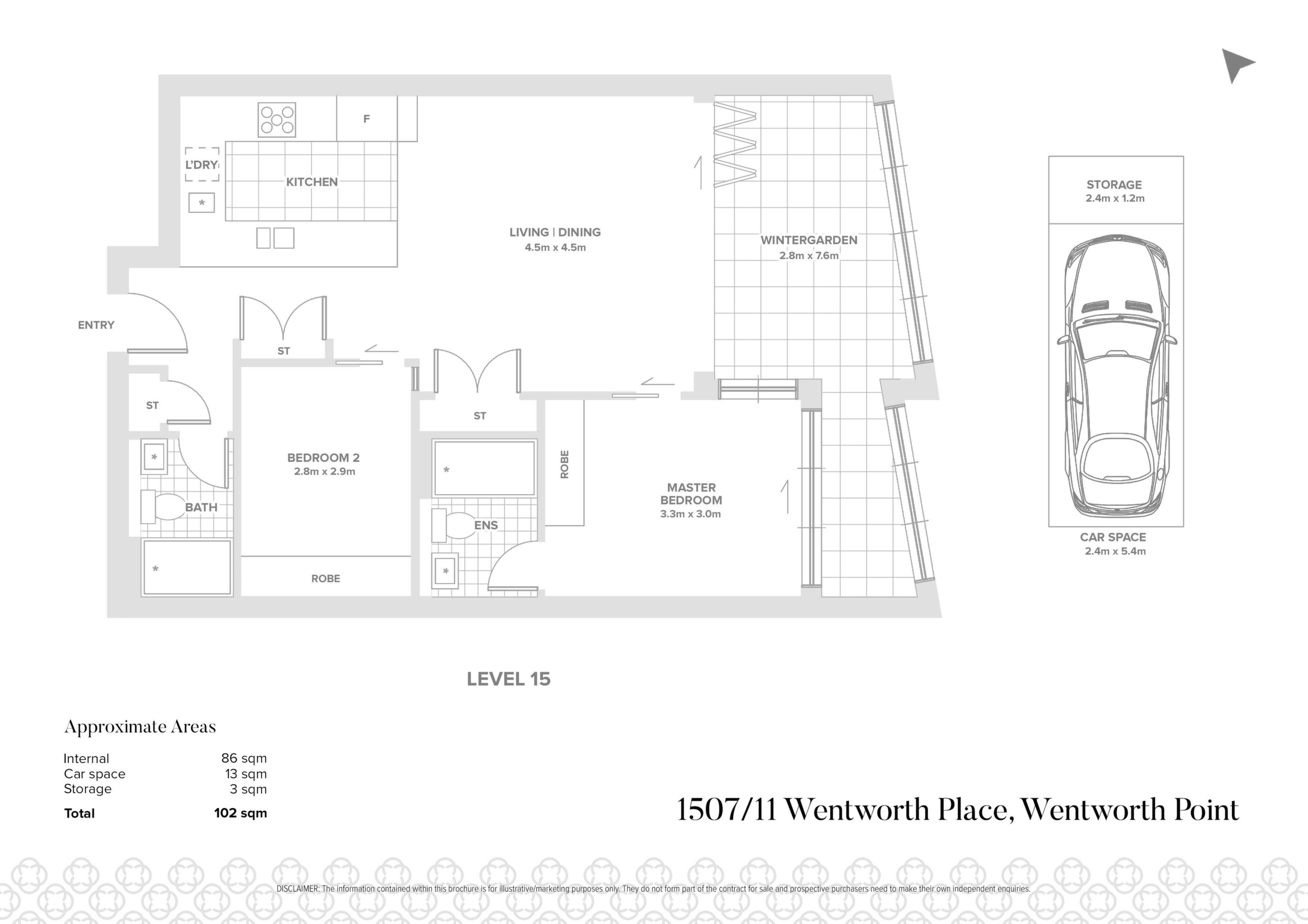 1507/11 Wentworth Place, Wentworth Point Sold by Chidiac Realty - floorplan