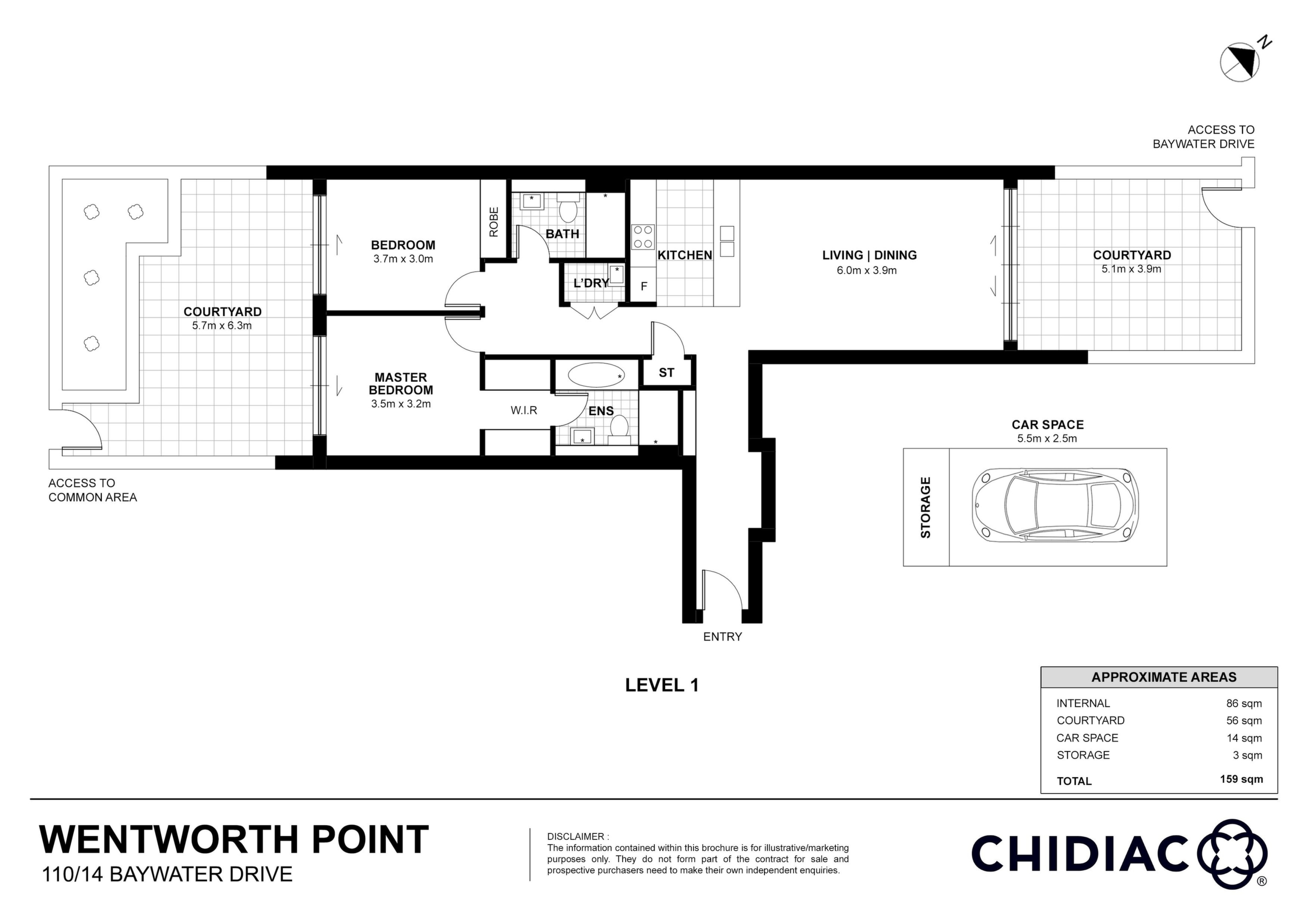 110/14 Baywater Drive, Wentworth Point Sold by Chidiac Realty - floorplan