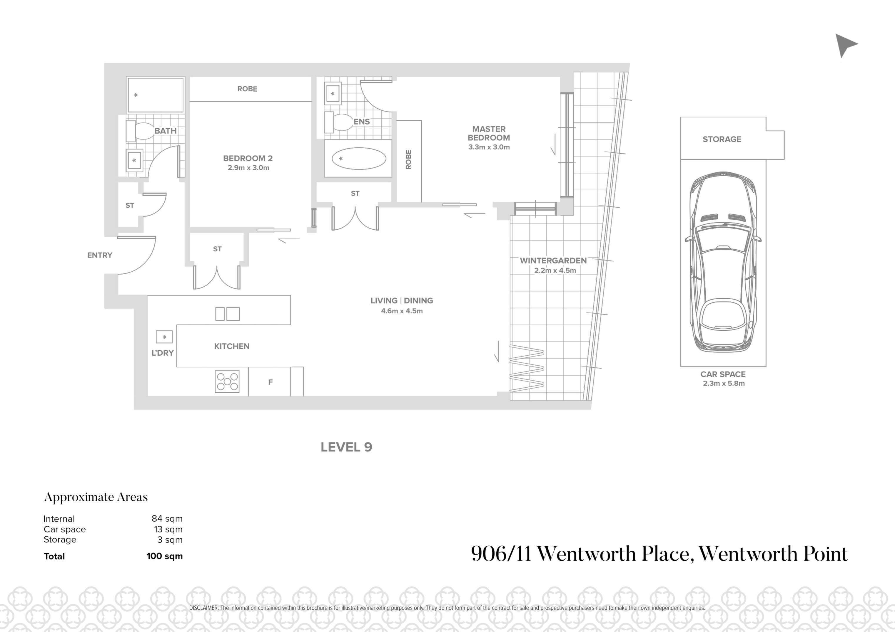 906/11 Wentworth Place, Wentworth Point Leased by Chidiac Realty - floorplan