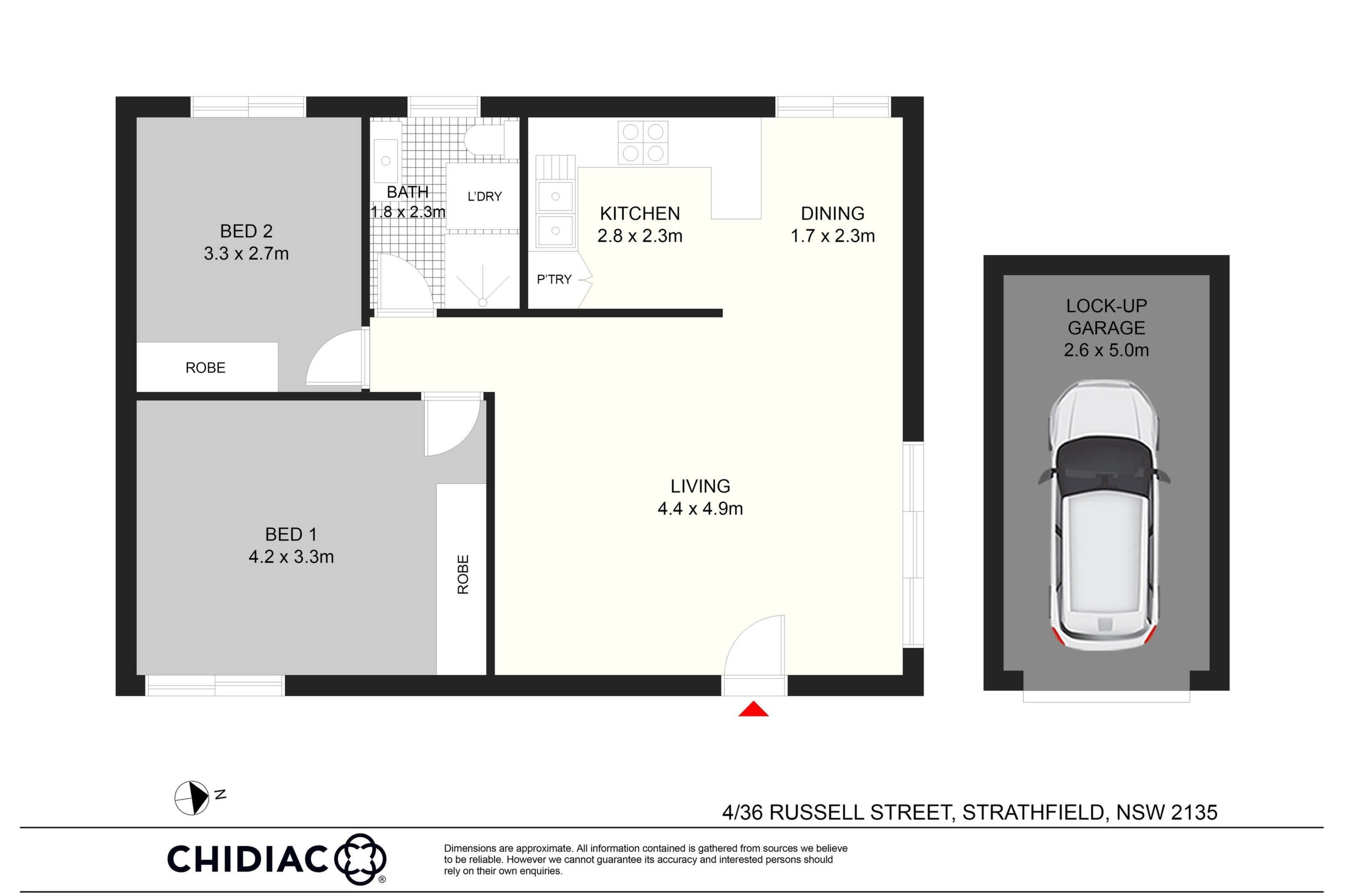 4/36 Russell Street, Strathfield Sold by Chidiac Realty - floorplan