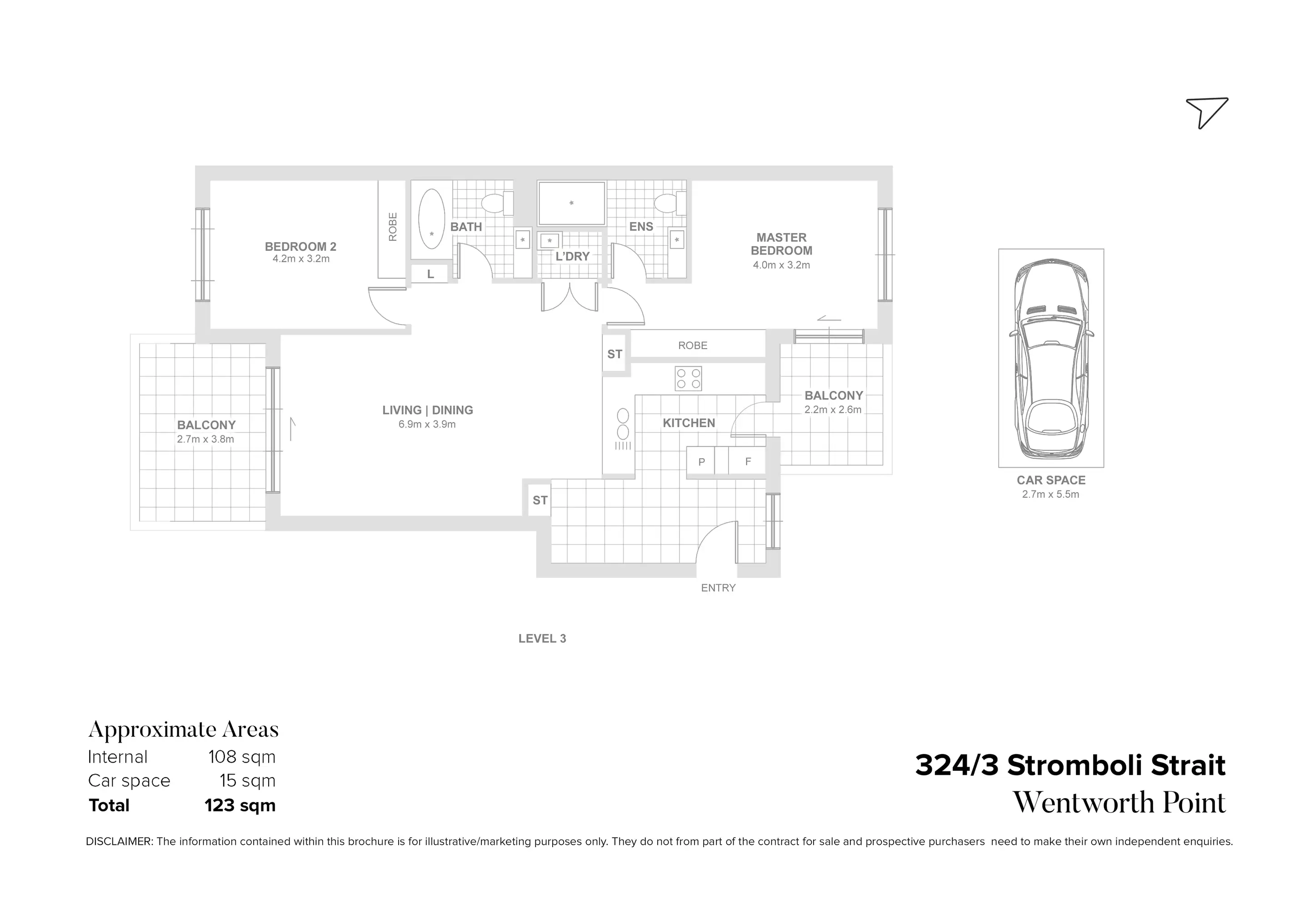 324/3 Stromboli Strait, Wentworth Point Leased by Chidiac Realty - floorplan