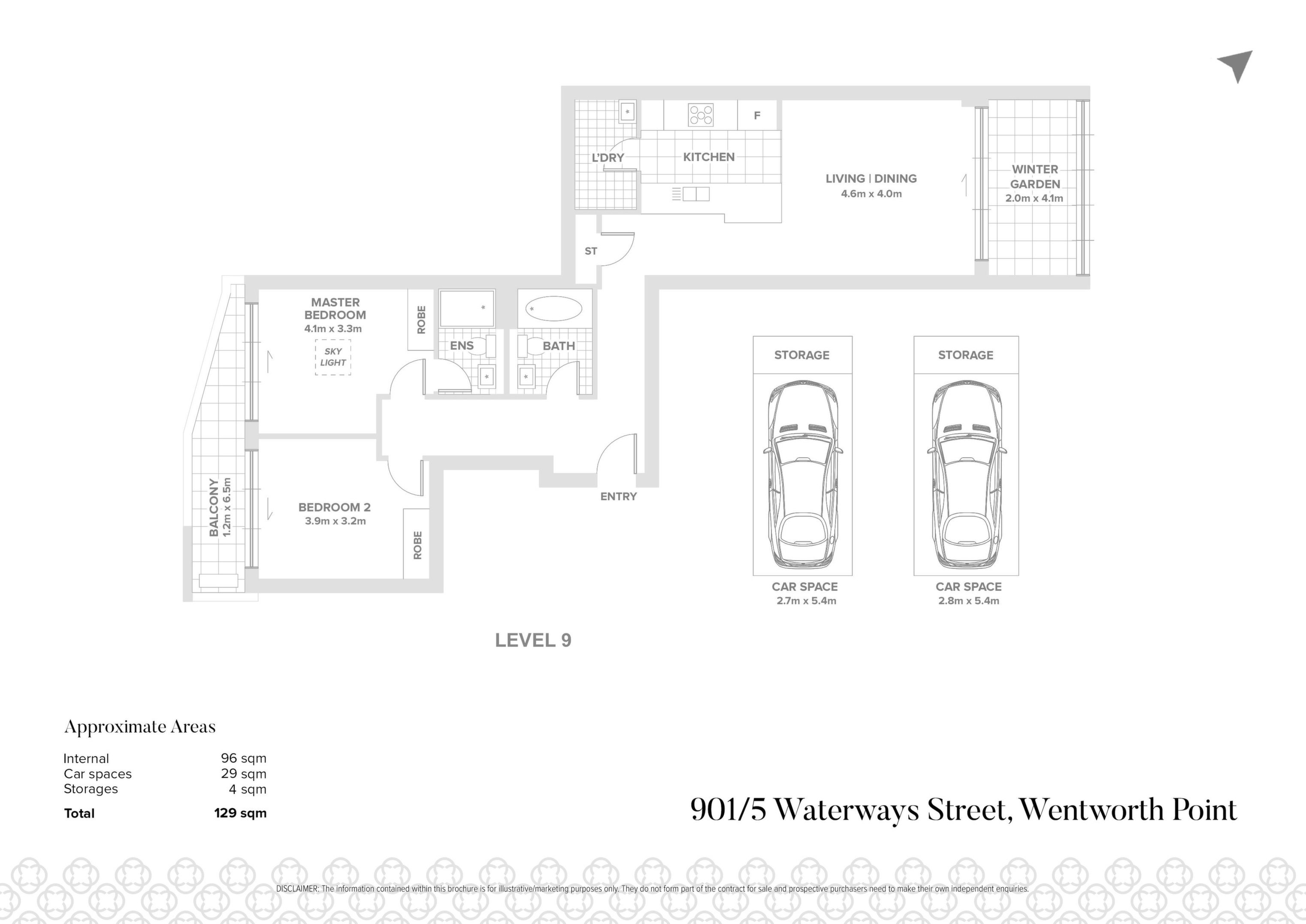 901/5 Waterways Street, Wentworth Point Sold by Chidiac Realty - floorplan