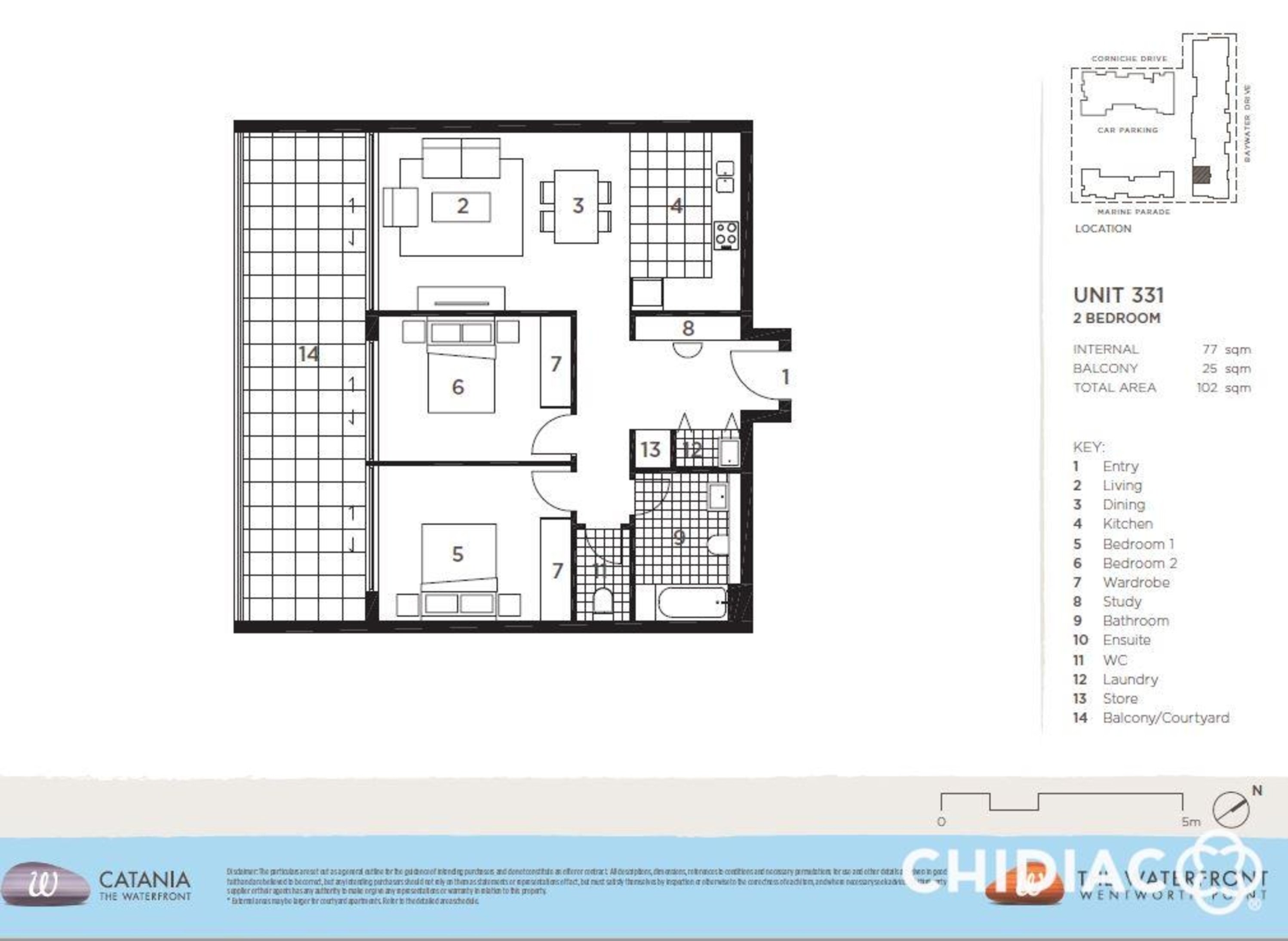 331/26 Baywater Drive, Wentworth Point Leased by Chidiac Realty - floorplan