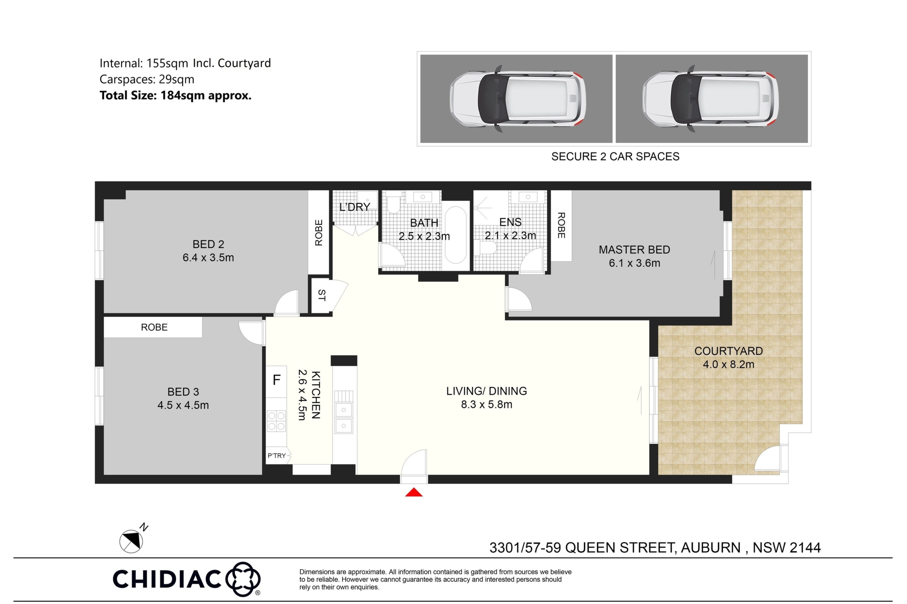 3301/57-59 Queen Street, Auburn Sold by Chidiac Realty - floorplan