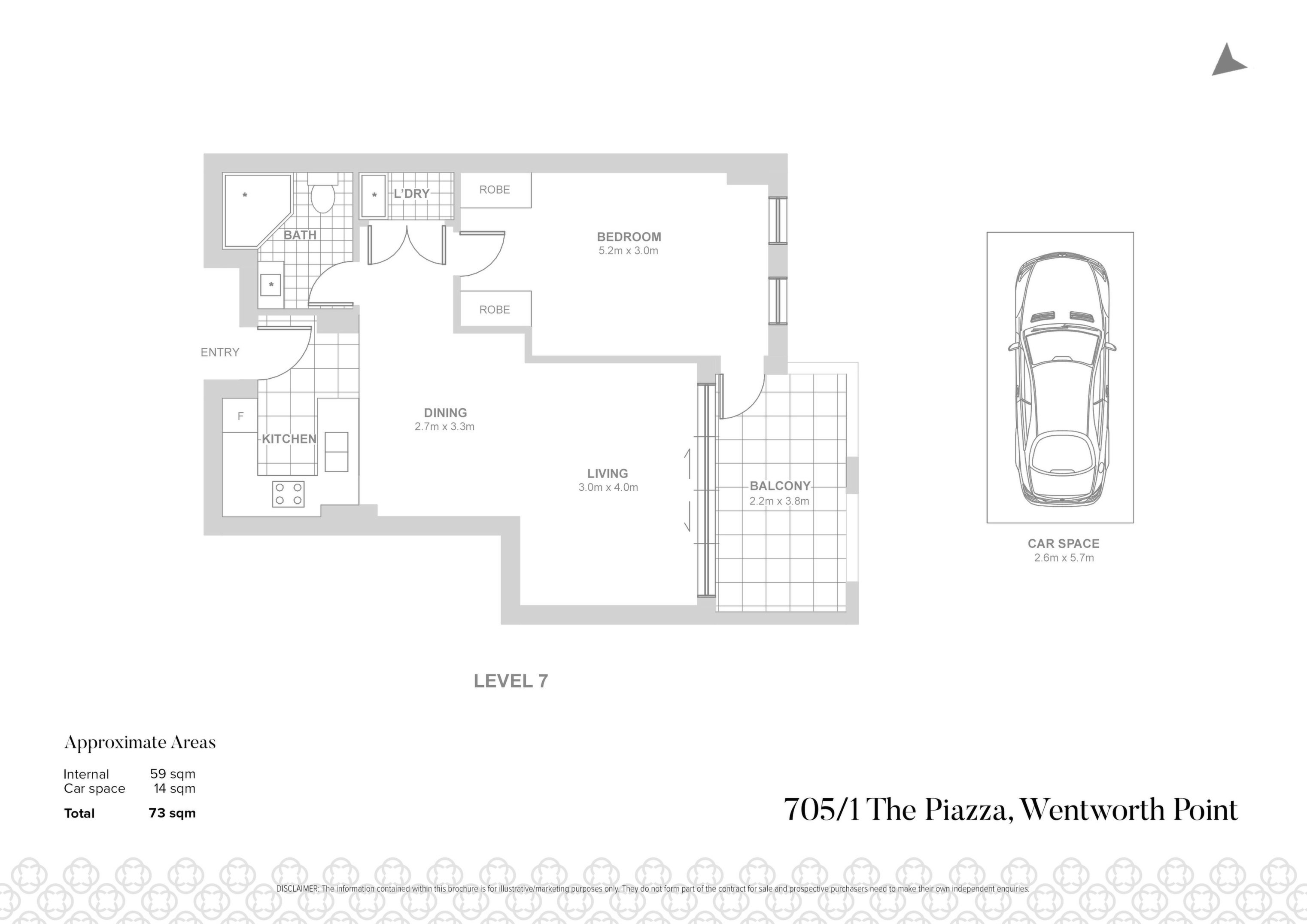 705/1 The Piazza, Wentworth Point Sold by Chidiac Realty - floorplan