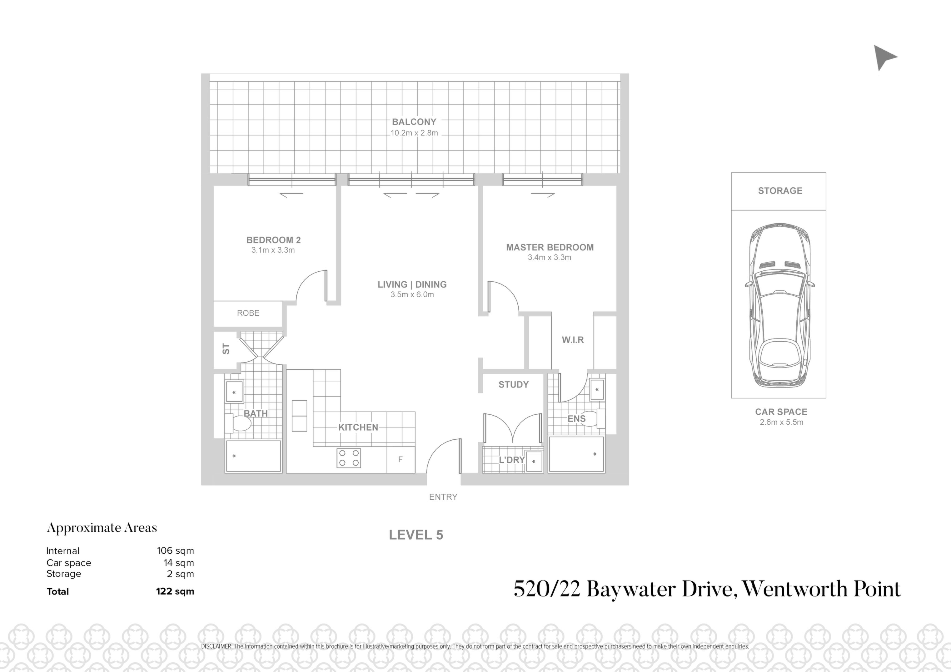 520/22 Baywater Drive, Wentworth Point Leased by Chidiac Realty - floorplan