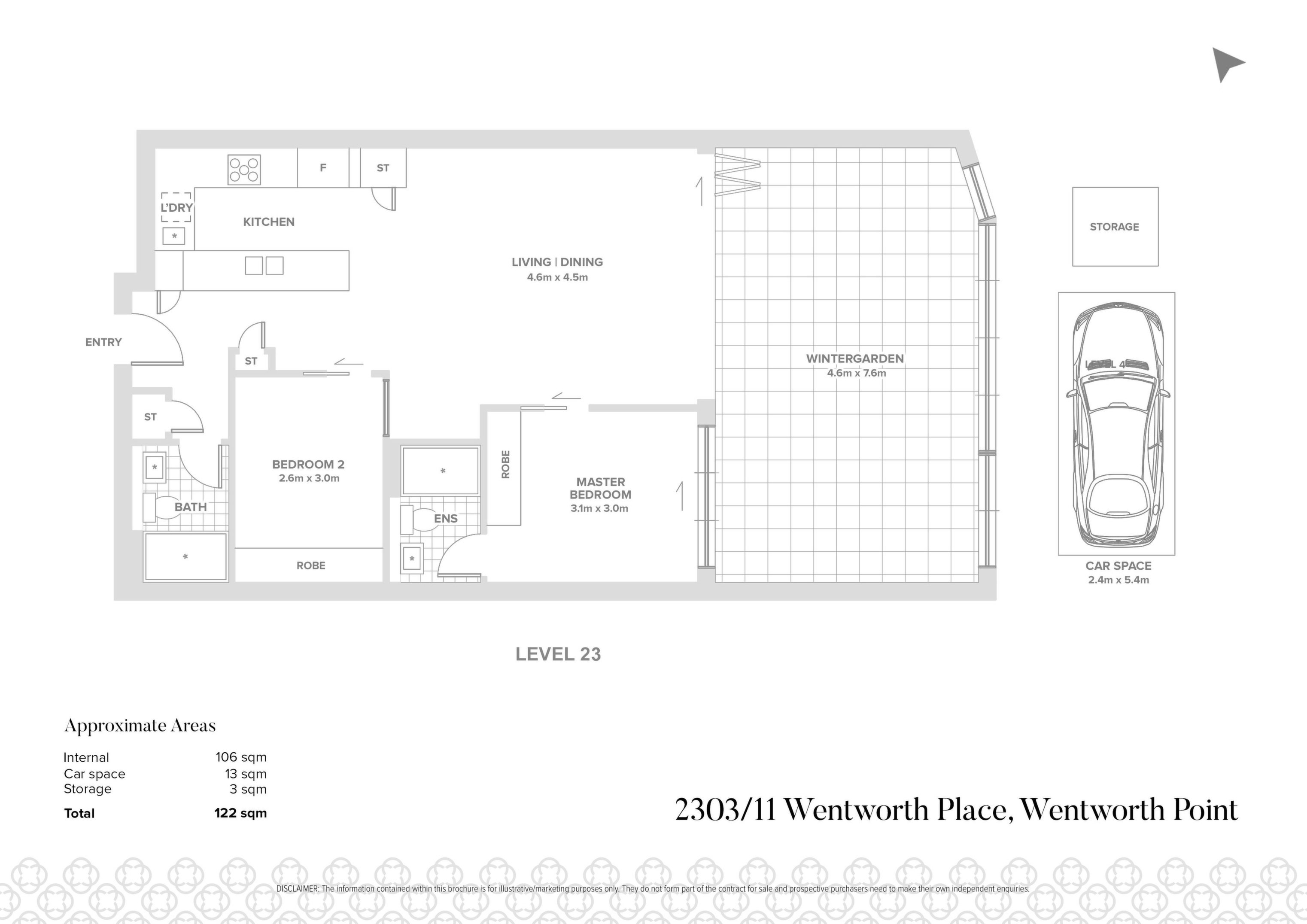 2303/11 Wentworth Place, Wentworth Point Sold by Chidiac Realty - floorplan