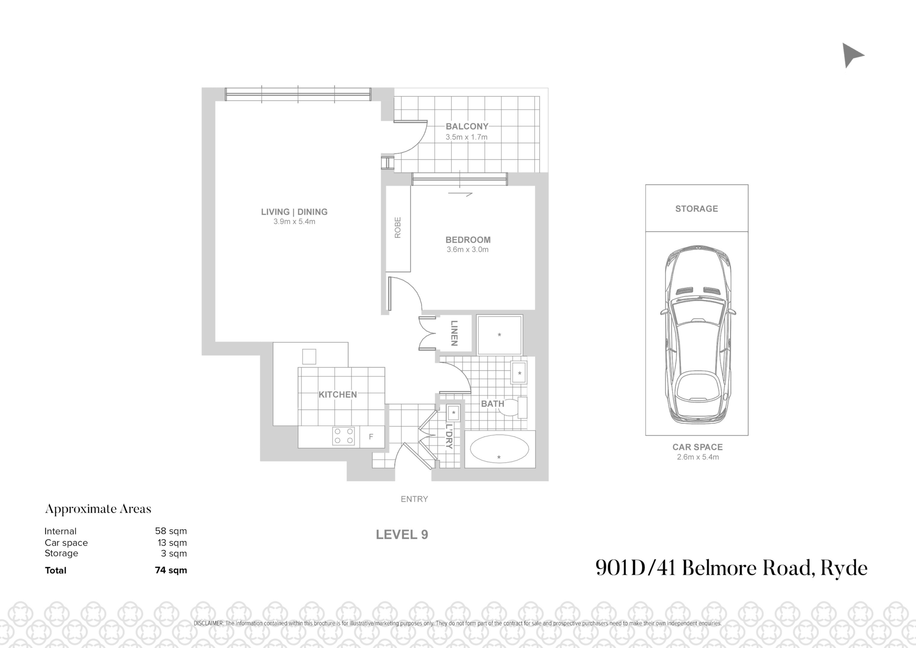 901D/41 Belmore Street, Ryde Leased by Chidiac Realty - floorplan