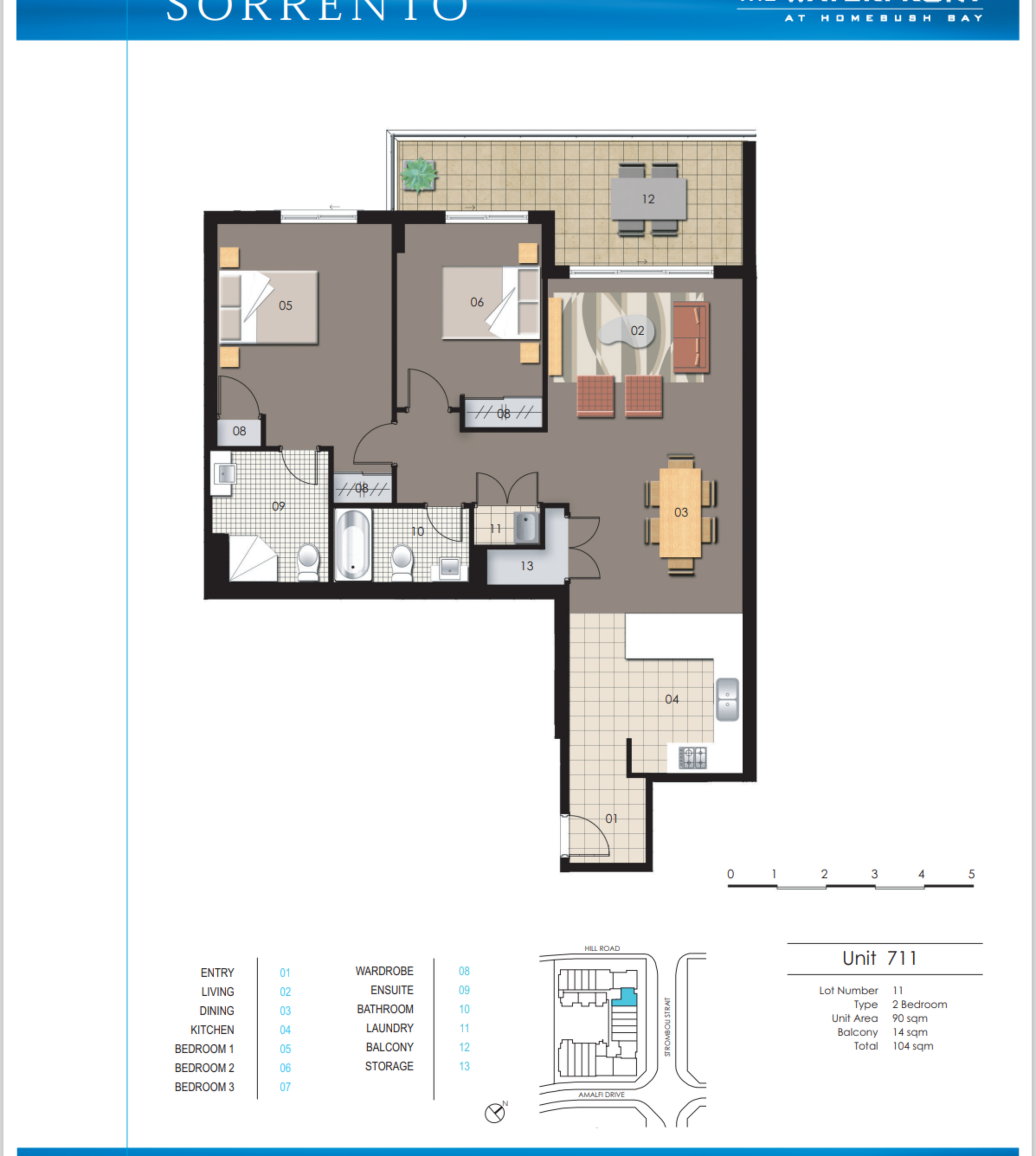 711/19 Hill Road, Wentworth Point Leased by Chidiac Realty - floorplan