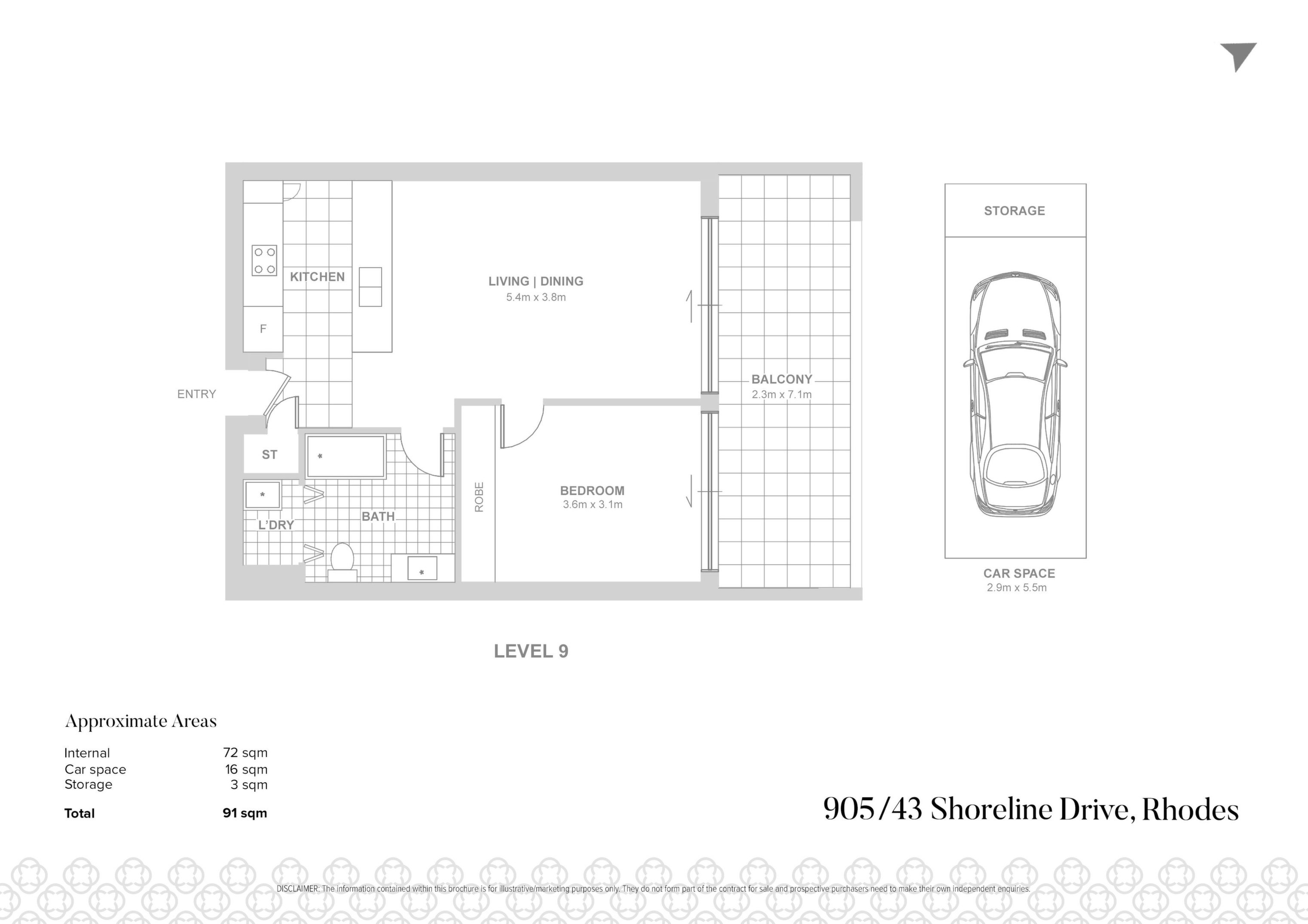 905/43 Shoreline Drive, Rhodes Sold by Chidiac Realty - floorplan