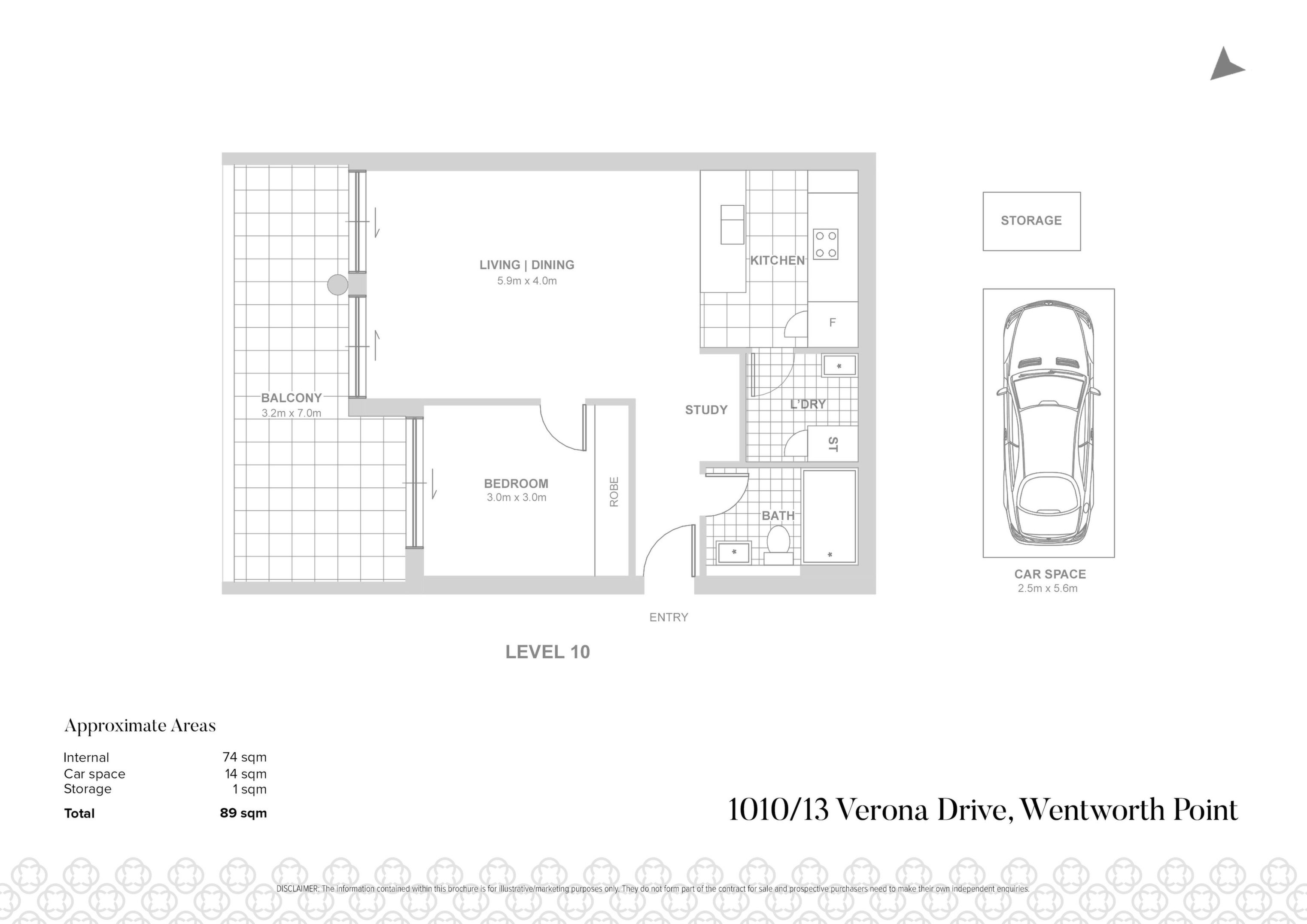1010/13 Verona Drive, Wentworth Point Sold by Chidiac Realty - floorplan