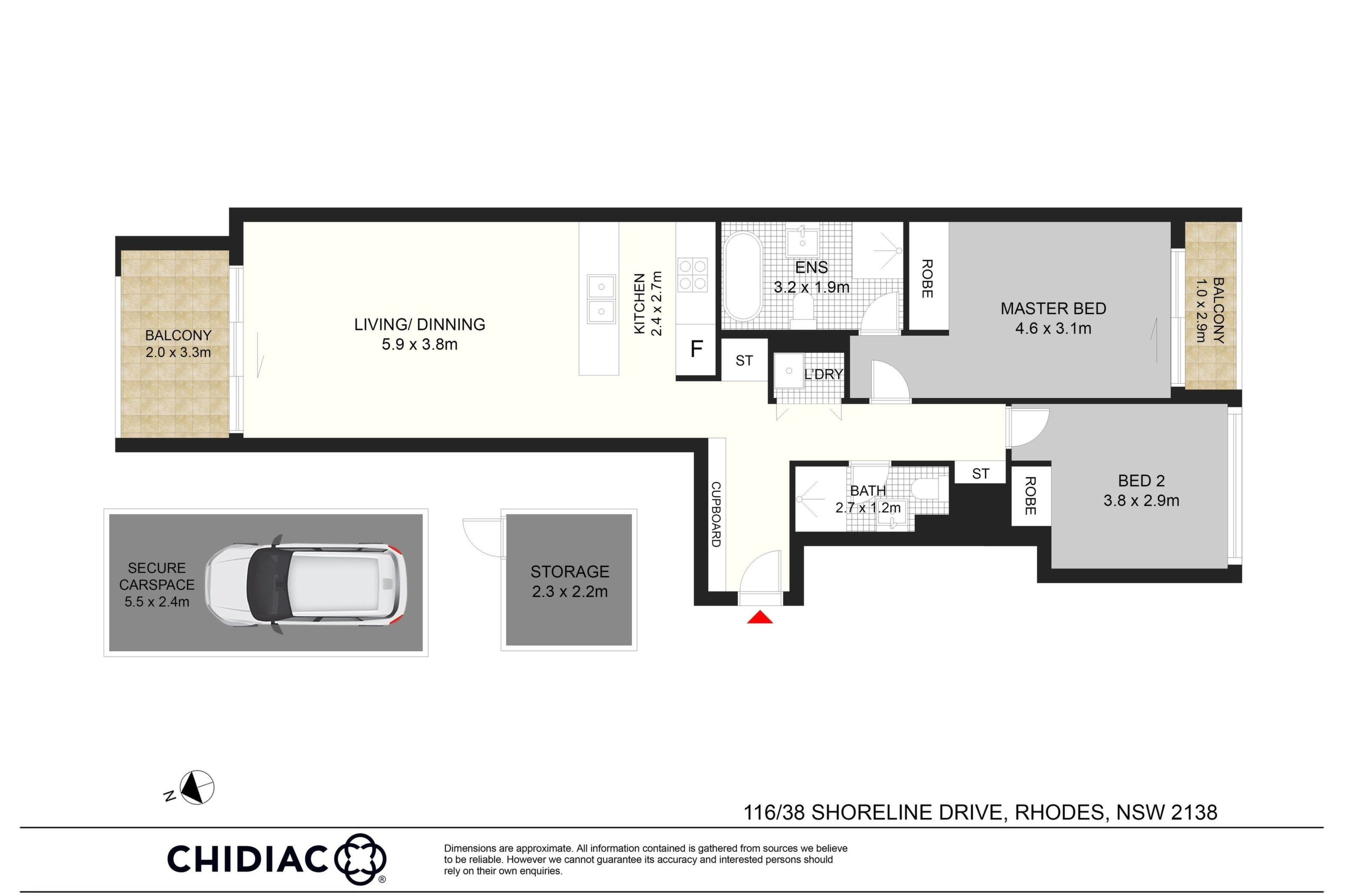 116/38 Shoreline Drive, Rhodes Sold by Chidiac Realty - floorplan