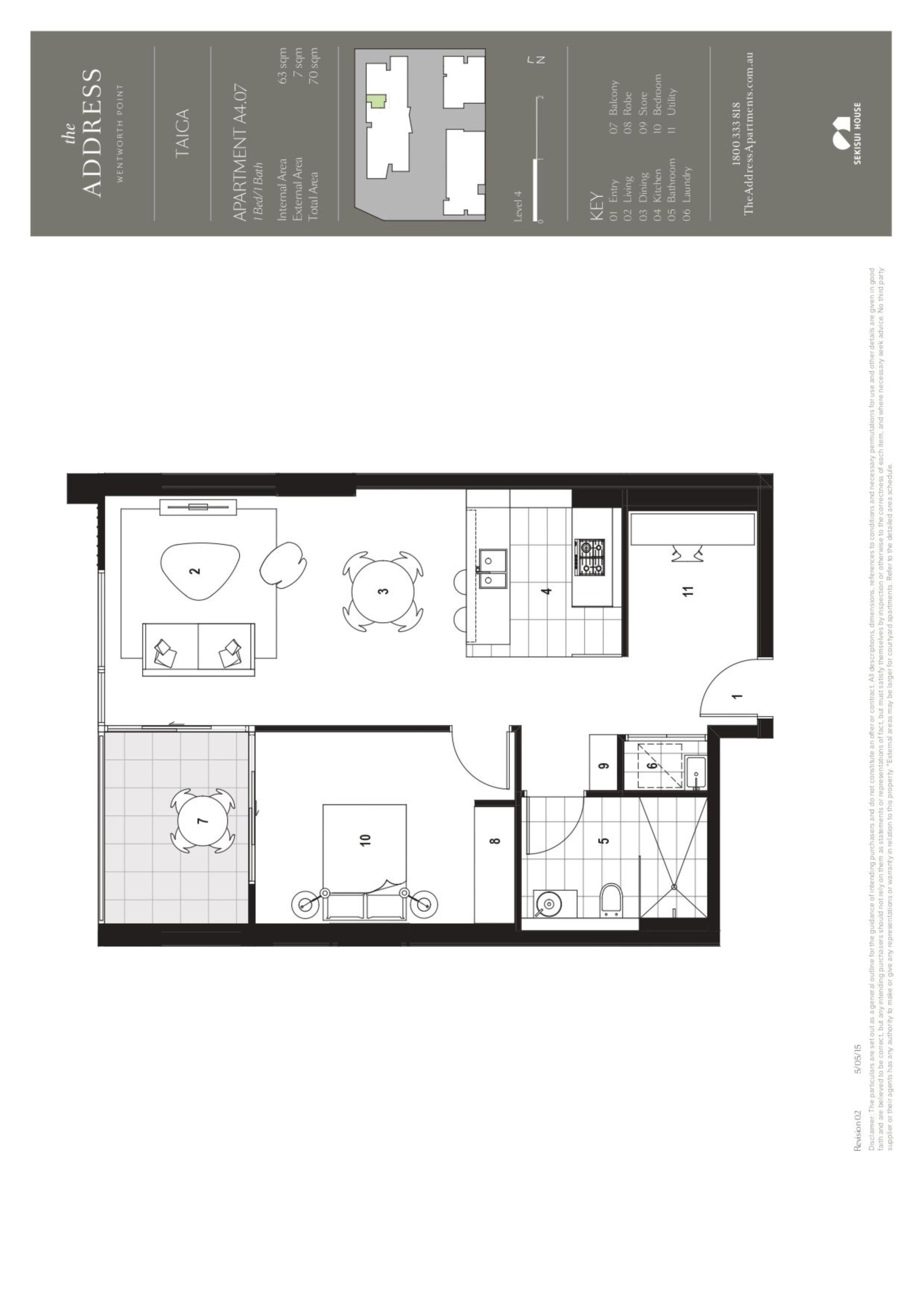 407/46 Savona Drive, Wentworth Point Leased by Chidiac Realty - floorplan