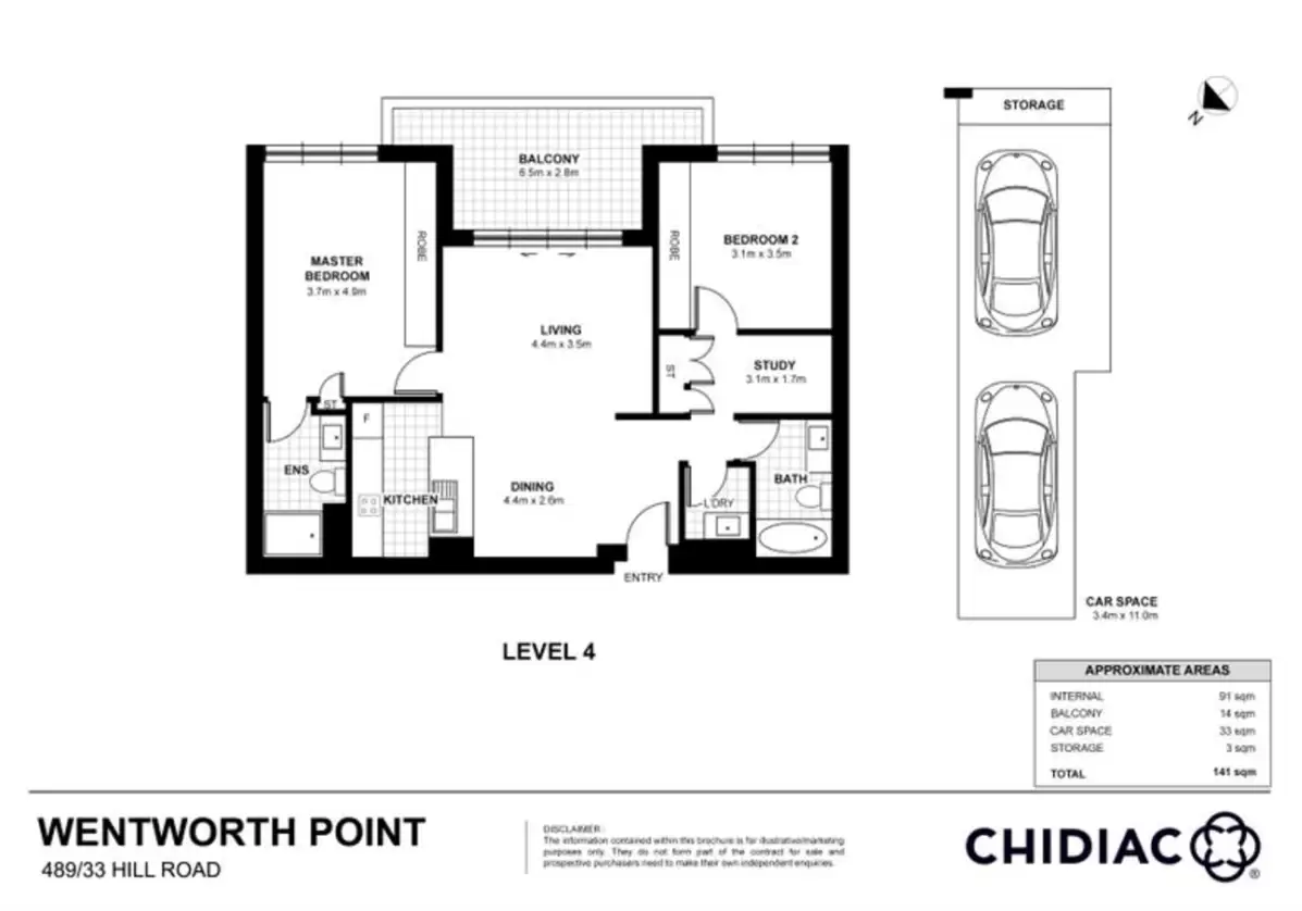 489/33 Hill Road, Wentworth Point Leased by Chidiac Realty - floorplan