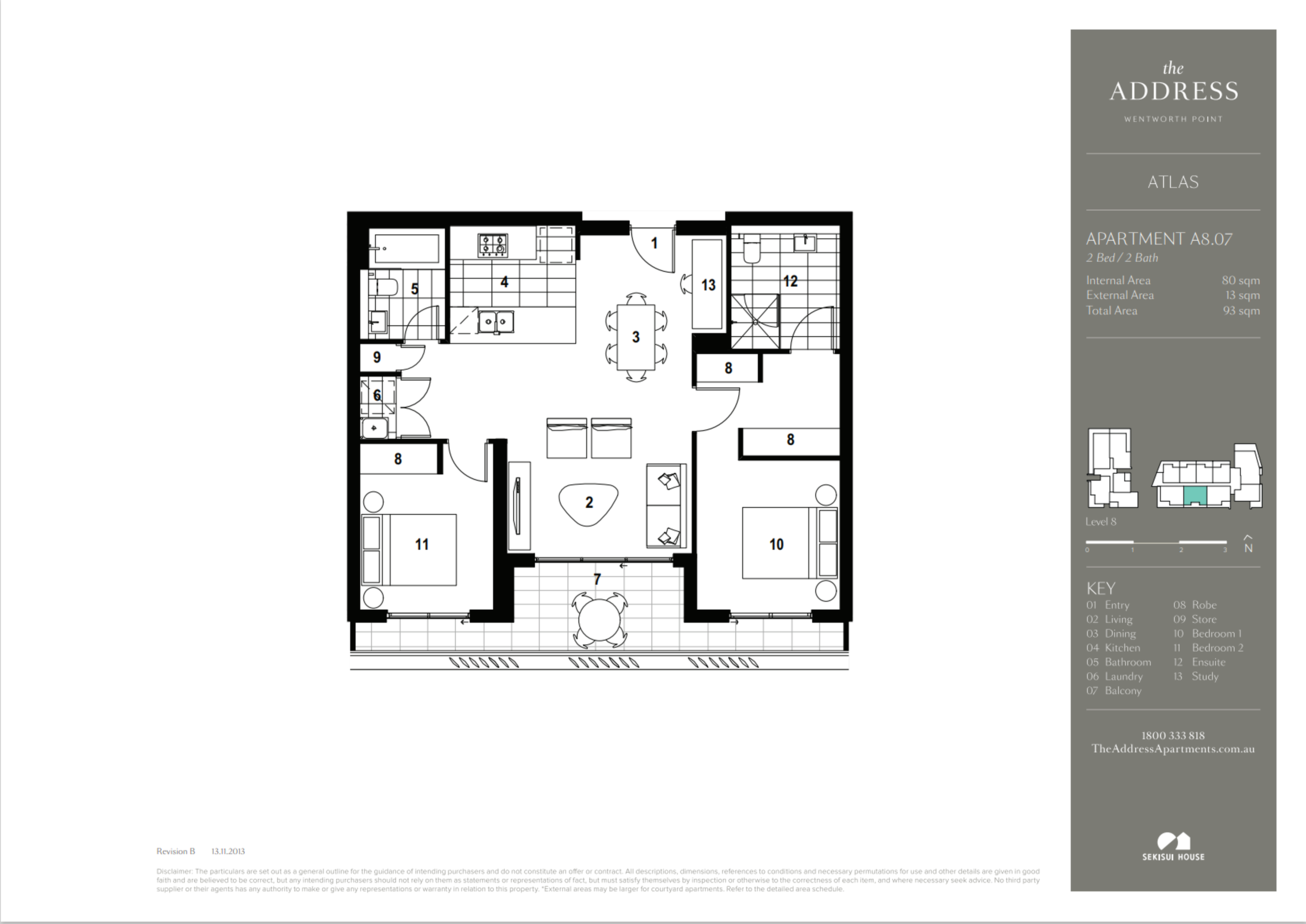 807/5 Verona Drive, Wentworth Point Leased by Chidiac Realty - floorplan