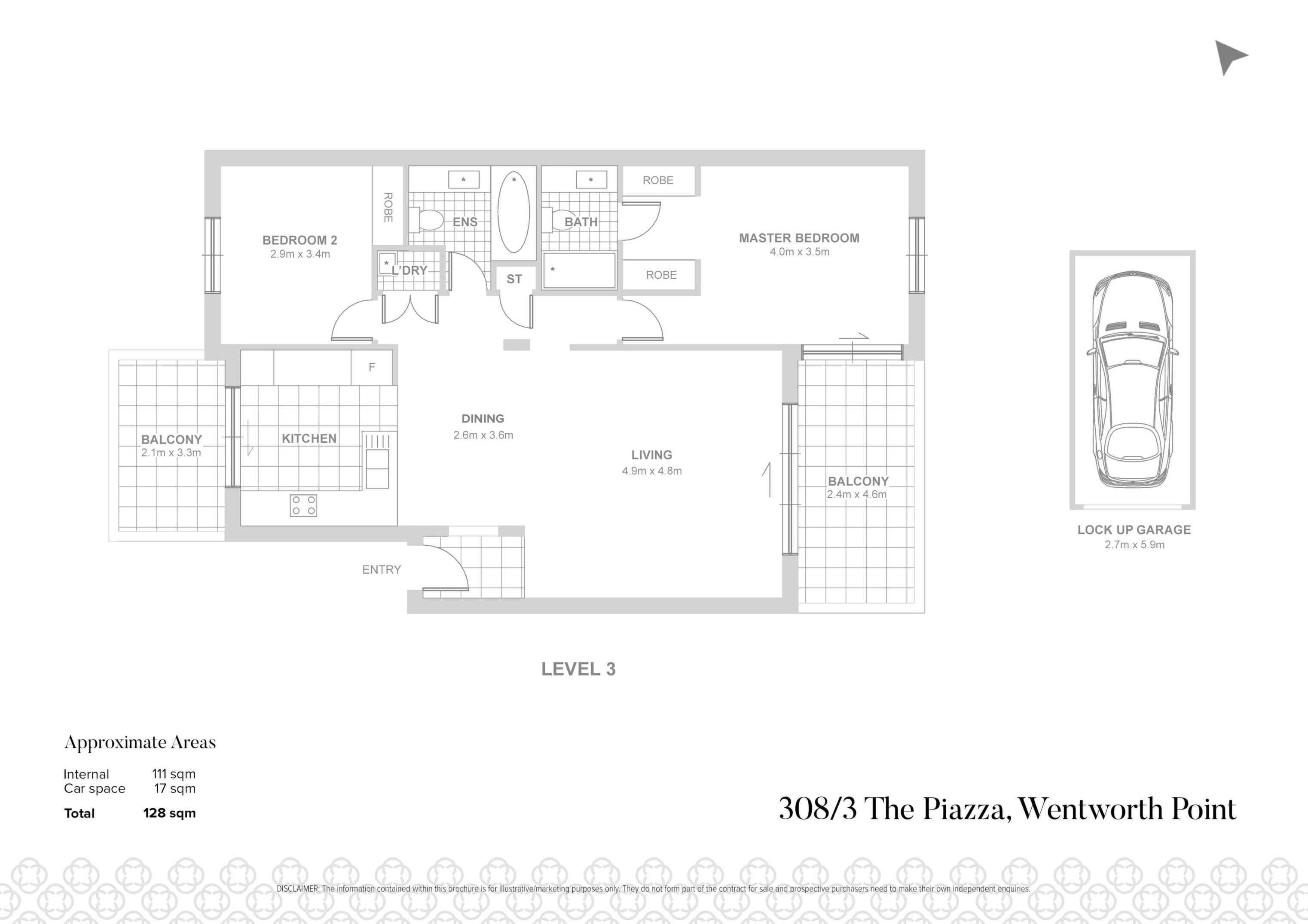 308/3 The Piazza, Wentworth Point Sold by Chidiac Realty - floorplan
