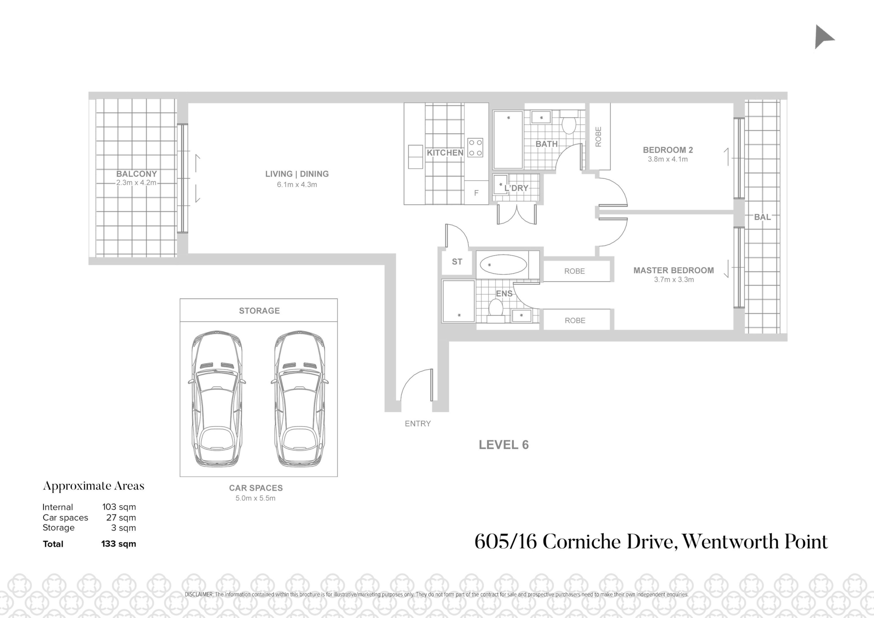 605/16 Corniche Drive, Wentworth Point Sold by Chidiac Realty - floorplan