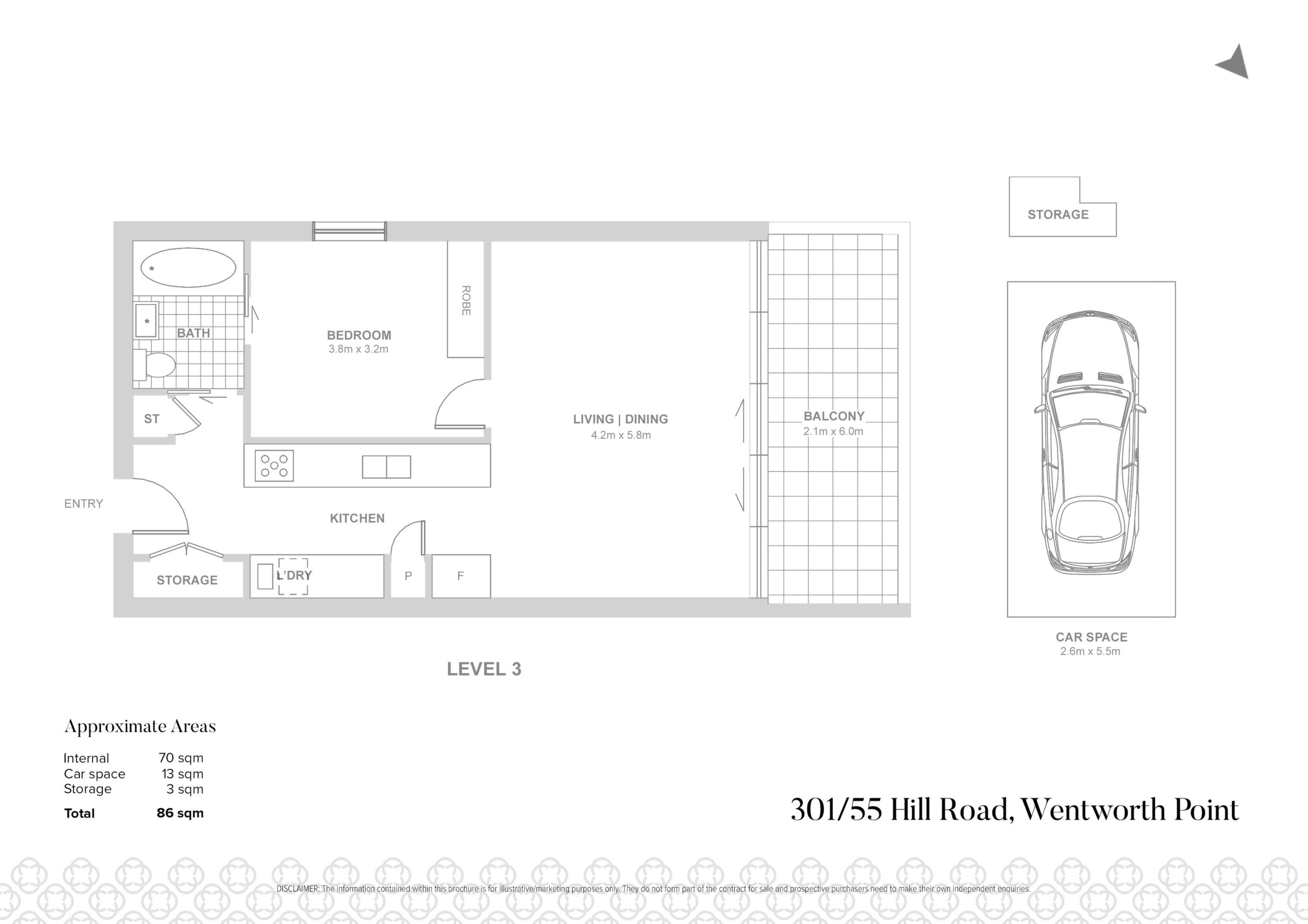 301/55 Hill Road, Wentworth Point Sold by Chidiac Realty - floorplan